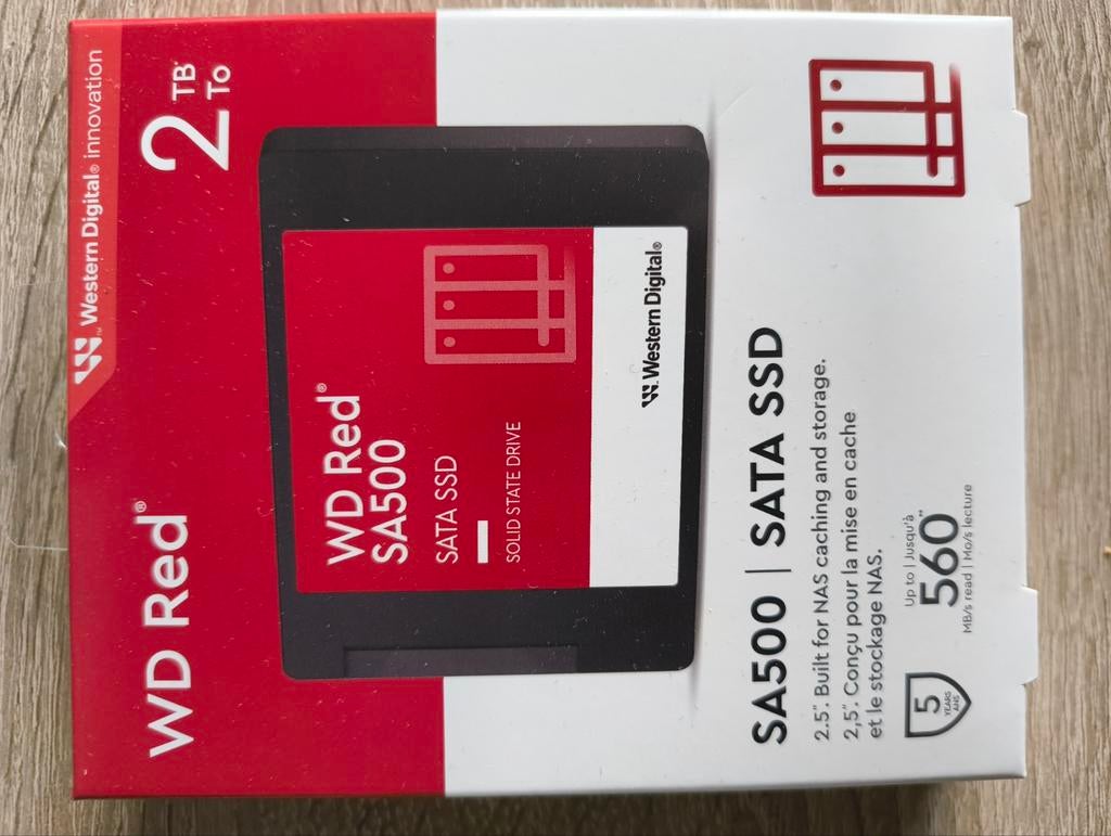 WD Red SA500 SATA SSD 2TB - Ongeopend, Computers en Software, Harde schijven, Intern, Western Digital, Server, Nieuw