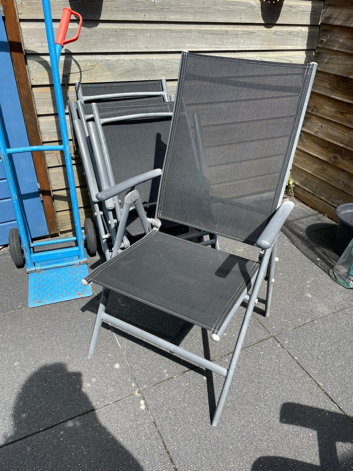 Alminium tuinstoelen, Tuin en Terras, Ophalen, Zo goed als nieuw, Kunststof