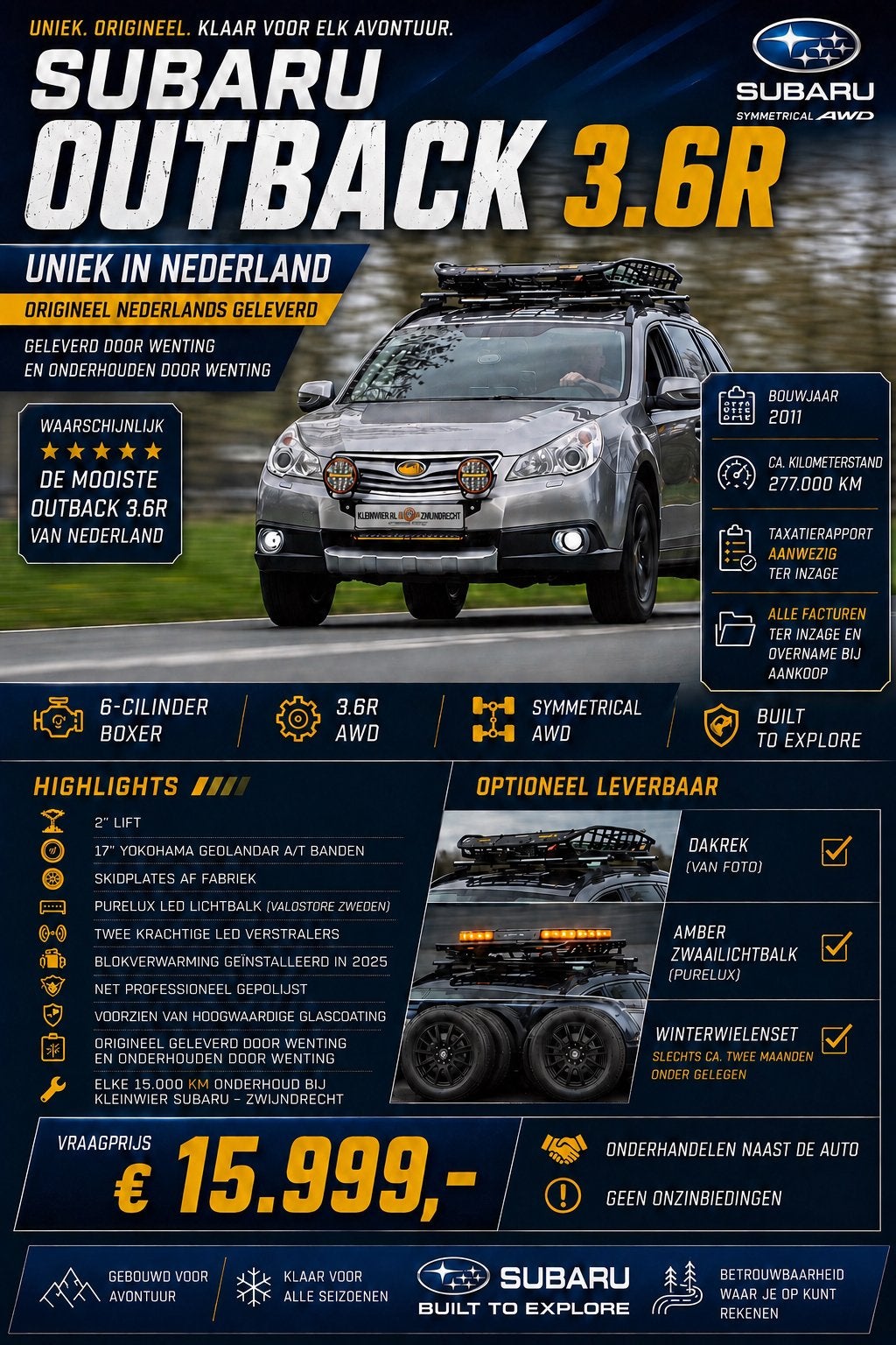 Subaru Outback 3.6R AWD AUT 2011 Grijs