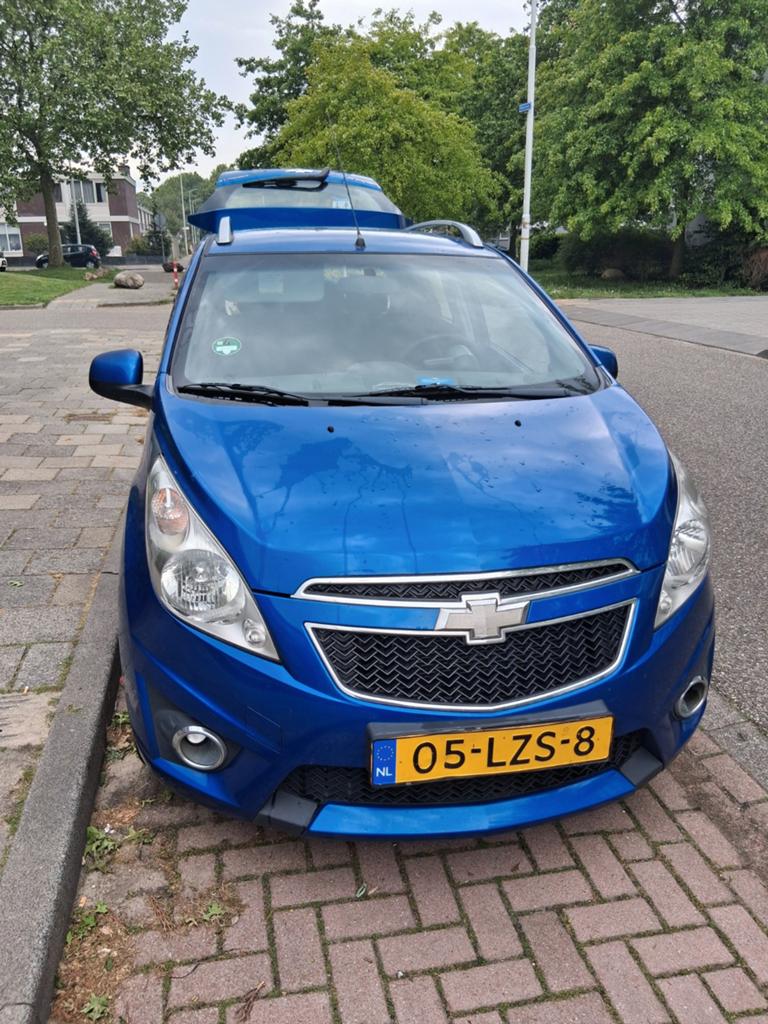 Chevrolet Spark 1.2 2010 Blauw 169 km NAP, Voorwielaandrijving, 4 cilinders, Blauw, Origineel Nederlands