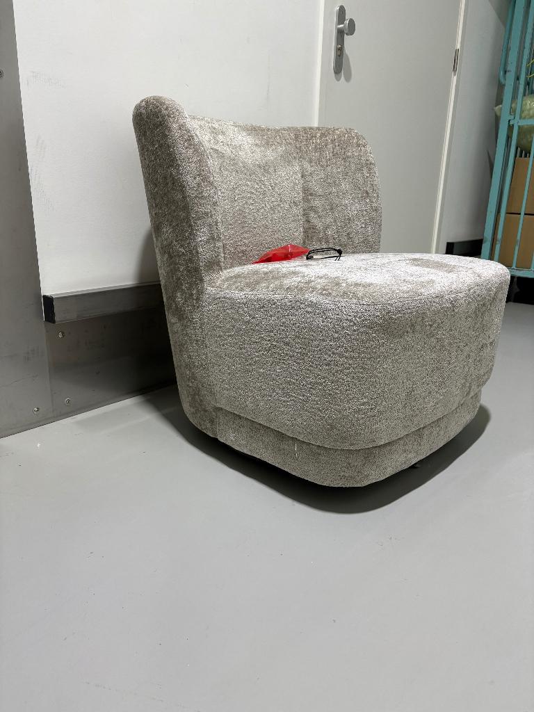 WOOOD Atty Draaifauteuil - Polyester - Zand - 75x74x65, Overige kleuren, Verzenden, Woood, Nieuw