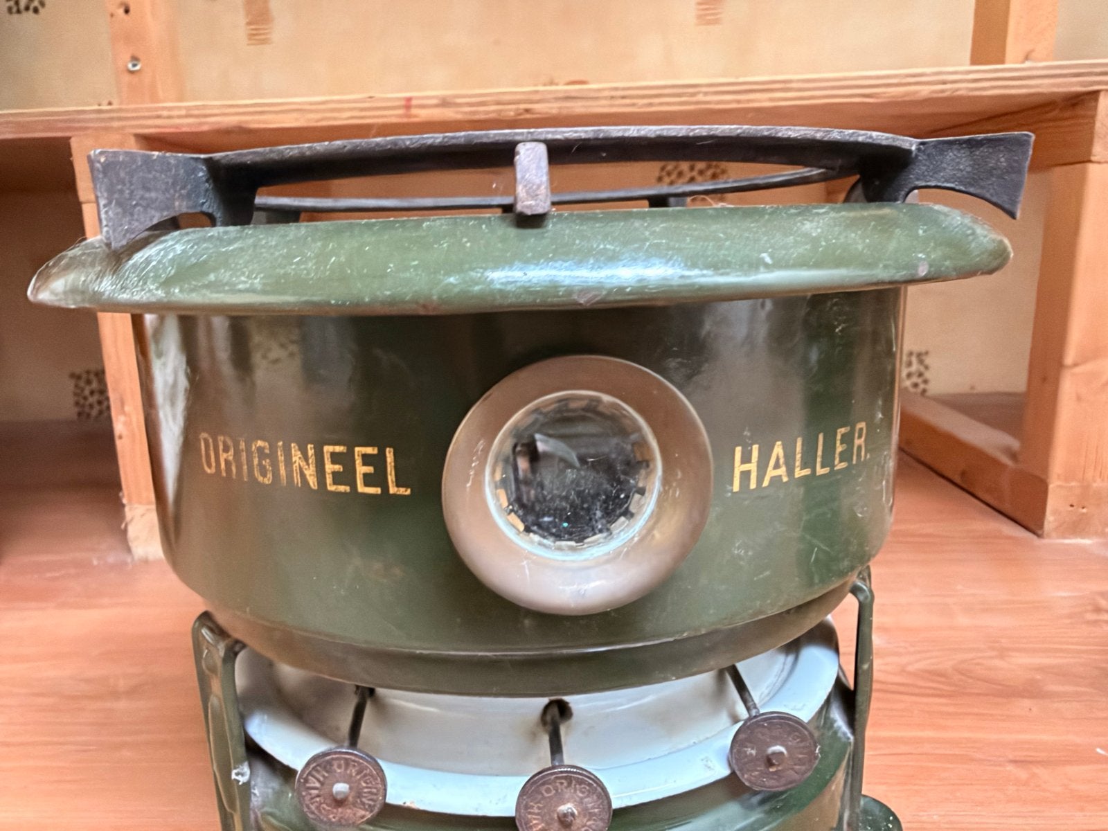 Originele Haller Petroleumkachel - Vintage Groen, Huis en Inrichting, Ophalen, Gebruikt, Overige brandstoffen, Petroleumkachel
