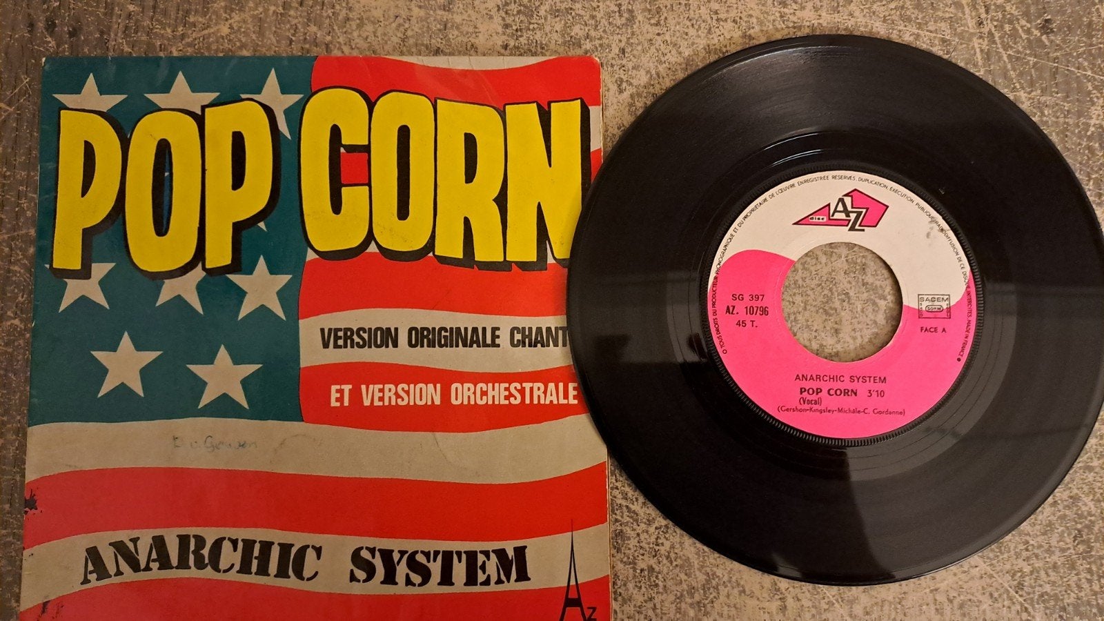 Anarchic system  - popcorn, Cd's en Dvd's, Vinyl Singles, Gebruikt, 7 inch, Single, Pop