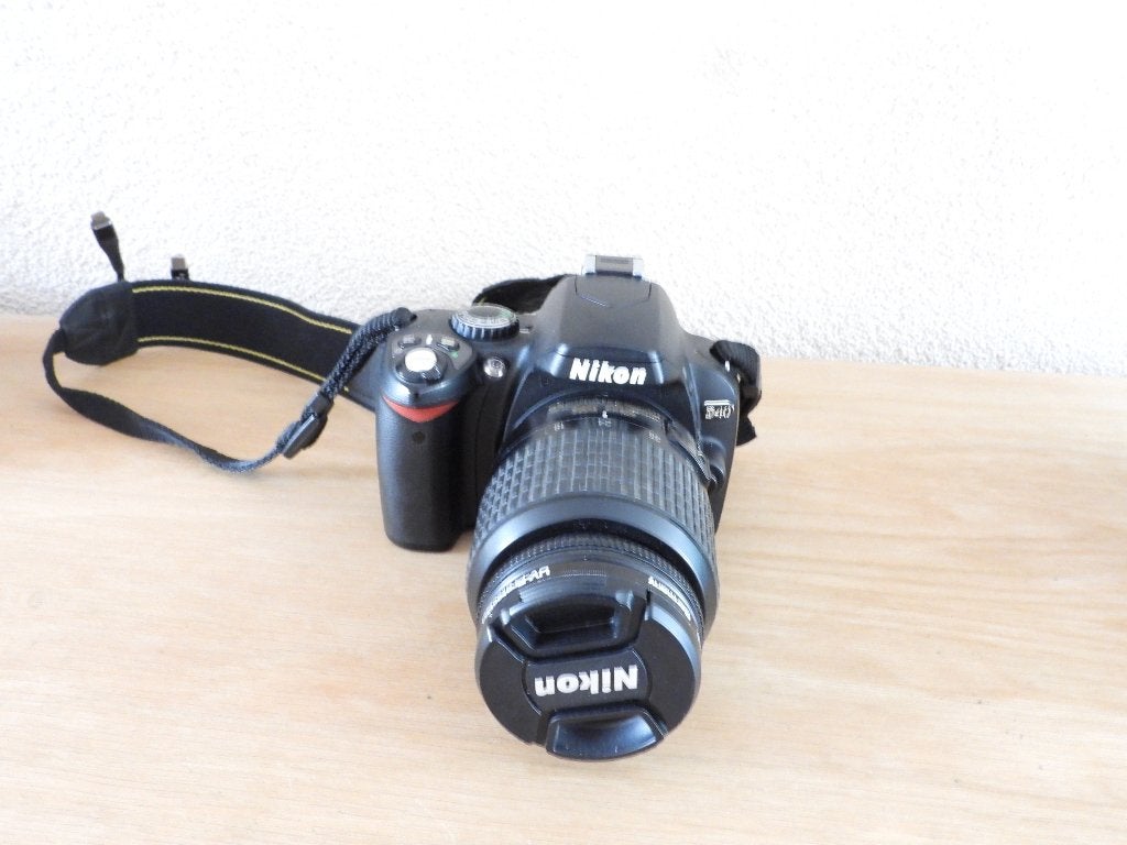 Nikon D40 met 18-55mm objectief, Accu, Ingebouwde flitser, Gebruikt, Spiegelreflex