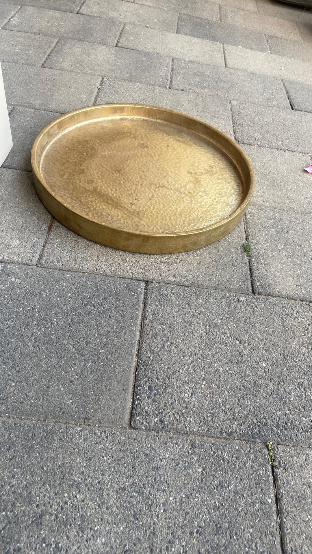 ZWAAR DIENBLAD, Ophalen of Verzenden, Zo goed als nieuw, Rond, Metaal