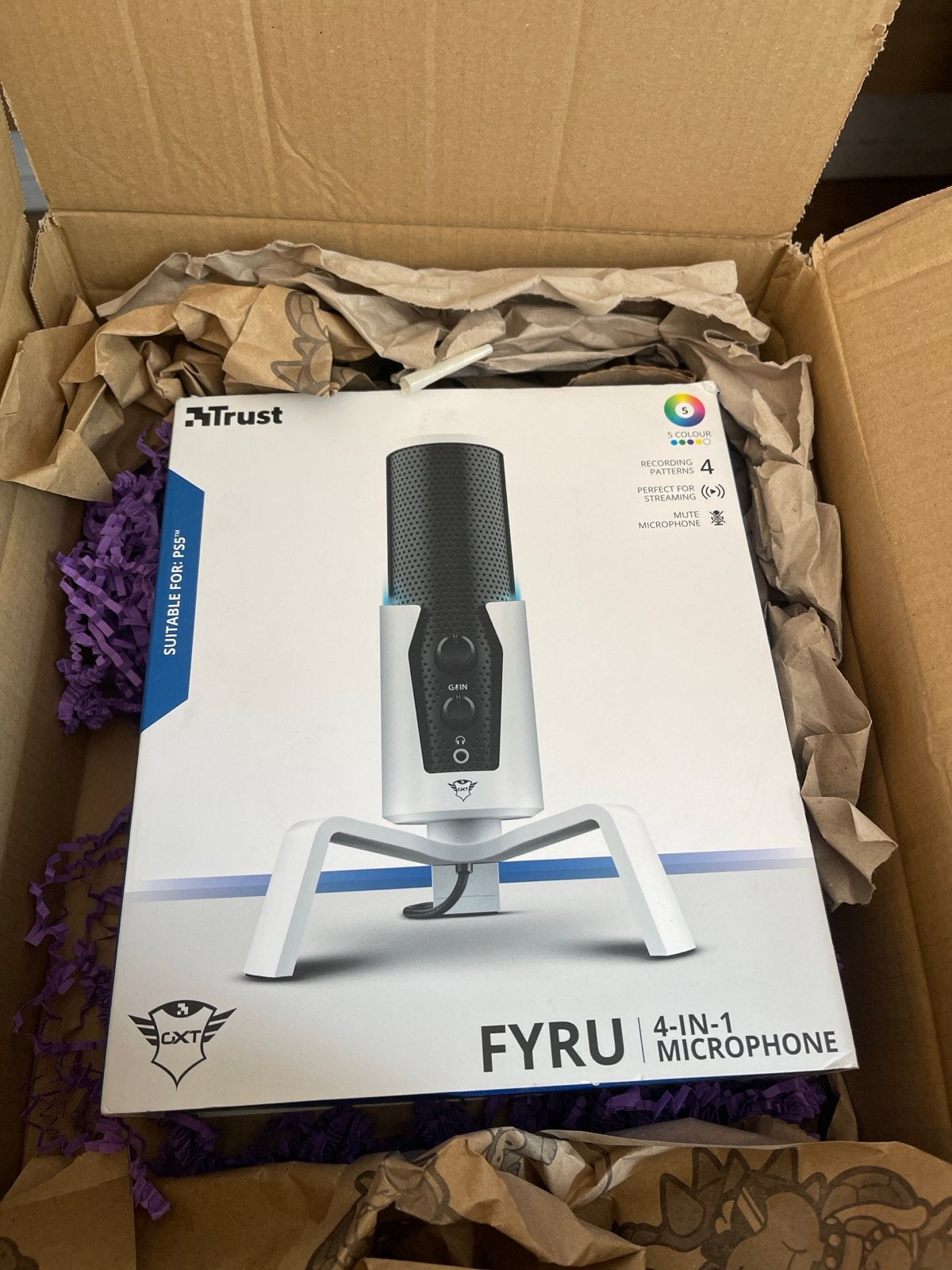 Trust GXT 258 Fyru 4-in-1 USB Gaming Microfoon, Muziek en Instrumenten, Ophalen of Verzenden, Zo goed als nieuw, Studiomicrofoon
