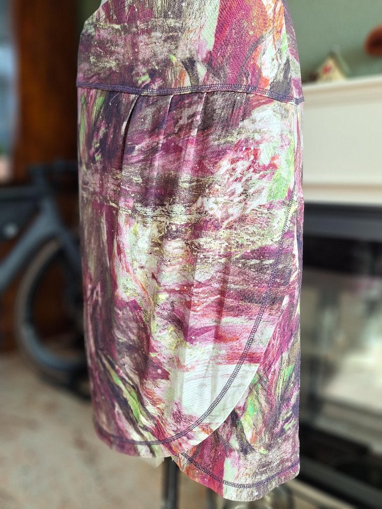 Kyra & Ko Roze paars groene rok M 38, Kleding | Dames, Maat 38/40 (M), Verzenden, Paars, Zo goed als nieuw
