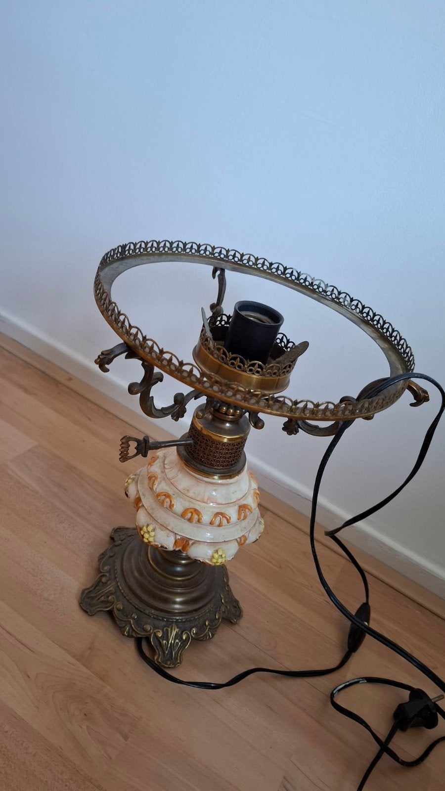 oude olielamp, Ophalen