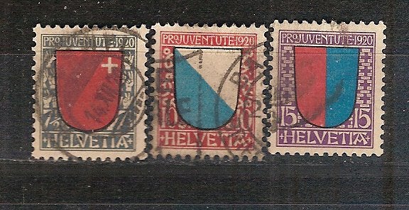 Zwitserland 153-155, Ophalen of Verzenden, Gestempeld