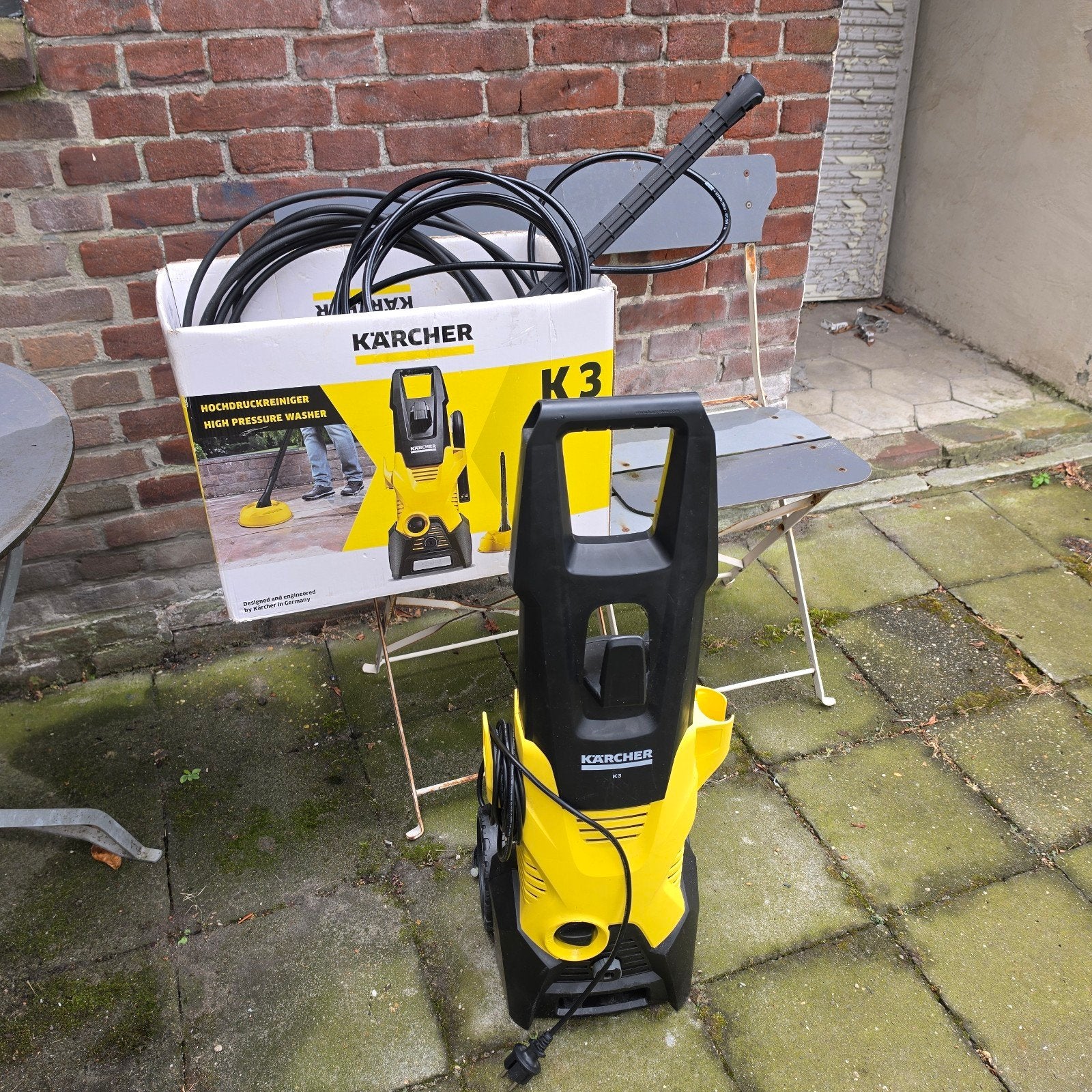 Kärcher K3 met patioreiniger, Ophalen of Verzenden, Zo goed als nieuw, Elektrisch