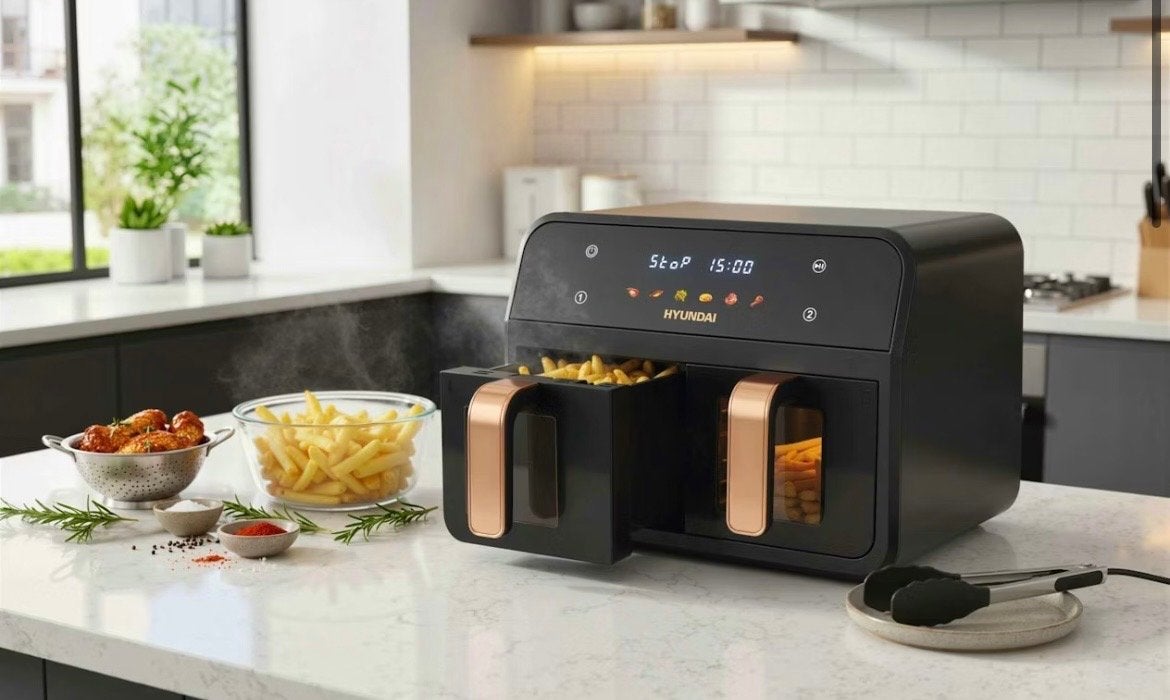 Nieuwe NEXXT Dubbele Airfryer 4L + 4L - Ongebruikt, Ophalen of Verzenden, Nieuw, Airfryer, 1500 gram of meer