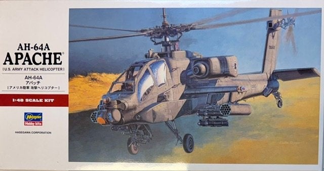 Coelianmodels, Hasegawa 07224, AH-64A Apache, 1/48, € 36,99, Hasegawa, Helikopter, Nieuw, Ophalen of Verzenden