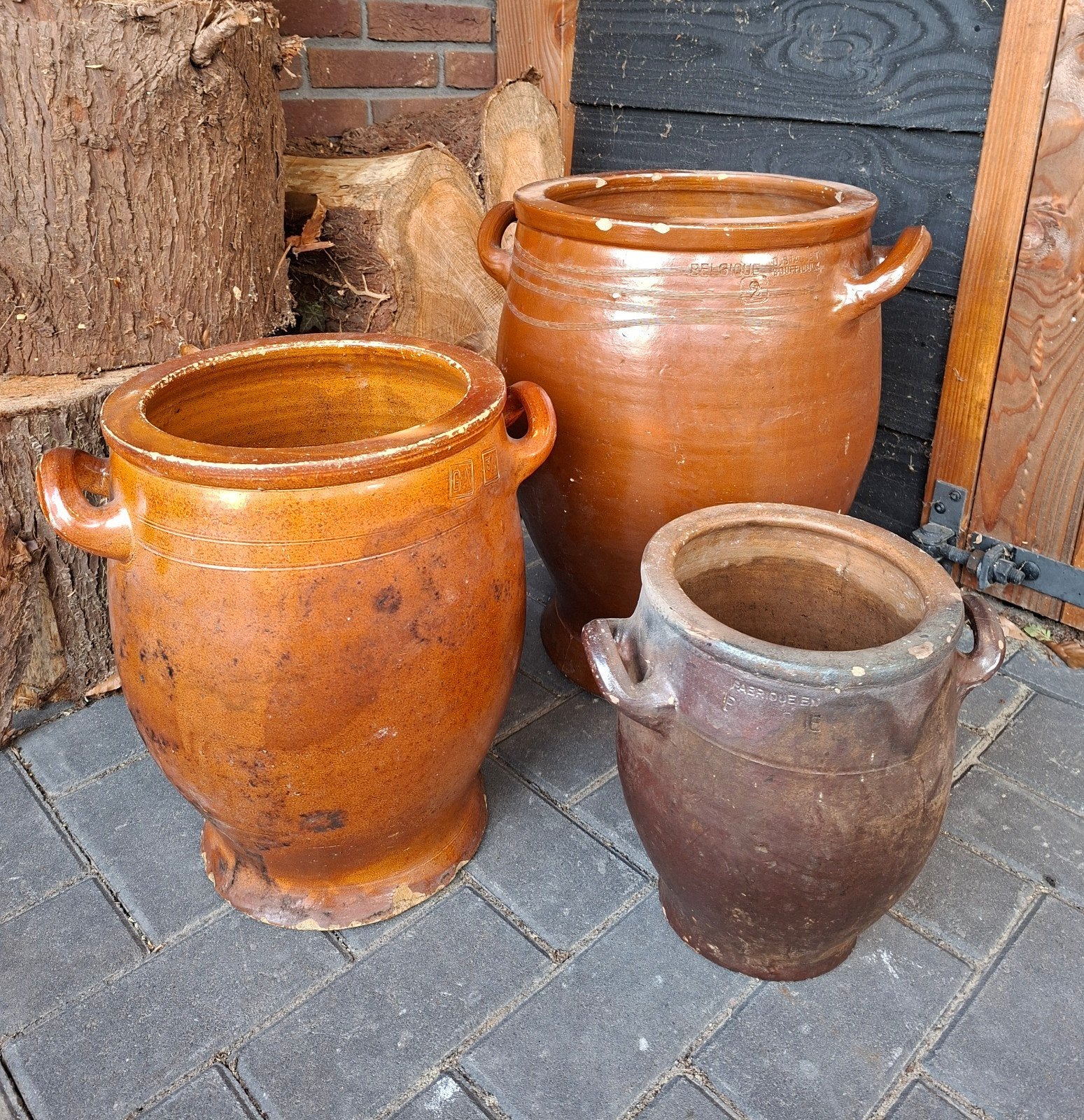 3 grote antieke  keulse potten, Ophalen