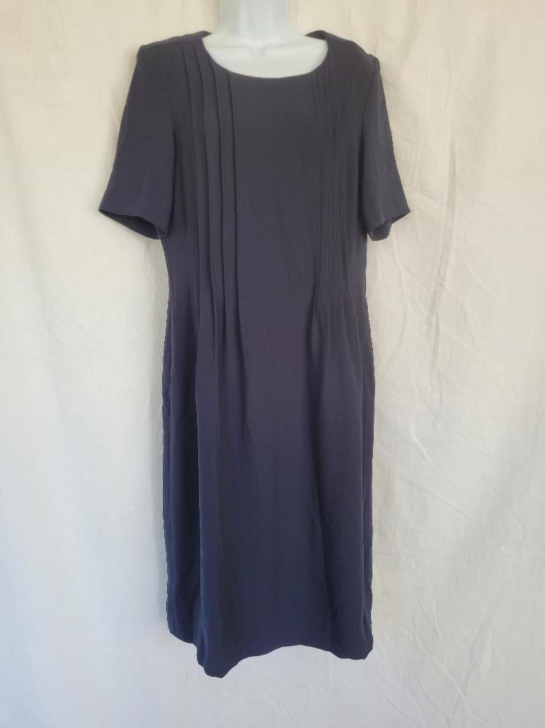 Aparte donkerblauwe jurk mt 38 merk TH.Braun, Kleding | Dames, Maat 38/40 (M), Blauw, ., Ophalen of Verzenden