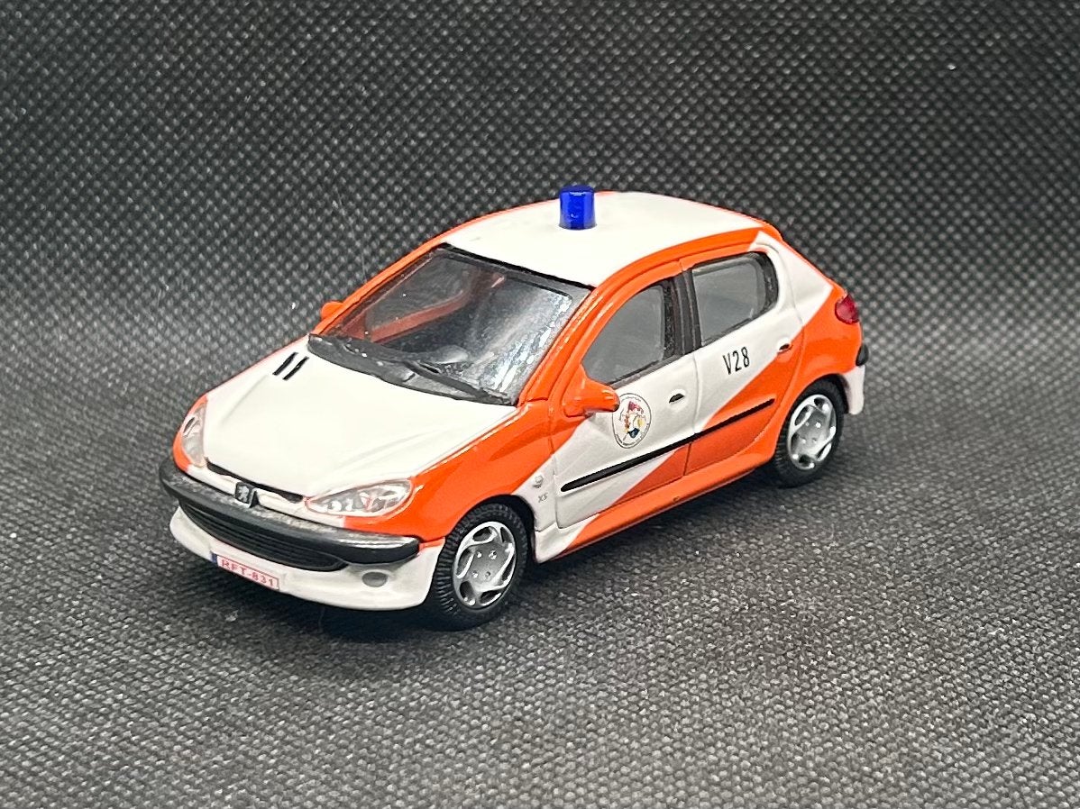 Hongwell Peugeot 206 Pompiers 1:43, Verzenden, Zo goed als nieuw
