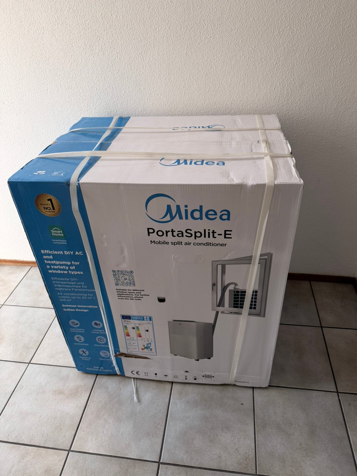 Midea Portasplit 3,5 kW 12000 BTU, Witgoed en Apparatuur, Ophalen, Koelen en Ontvochtigen, Nieuw, 3 snelheden of meer