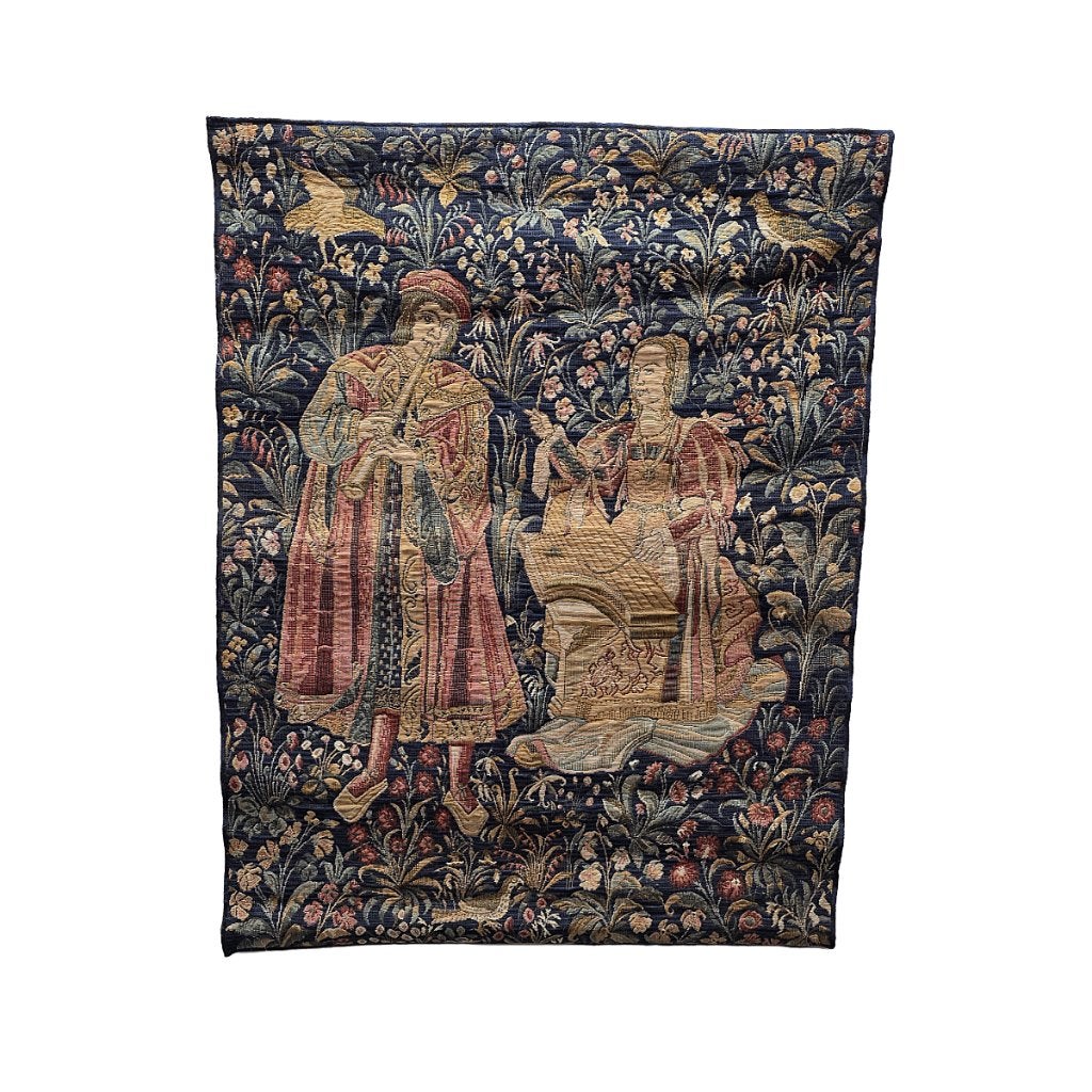 Vintage Belgisch wandkleed The Concert van Ter Waes, Gebruikt, 63 cm, Meerkleurig, Klassiek