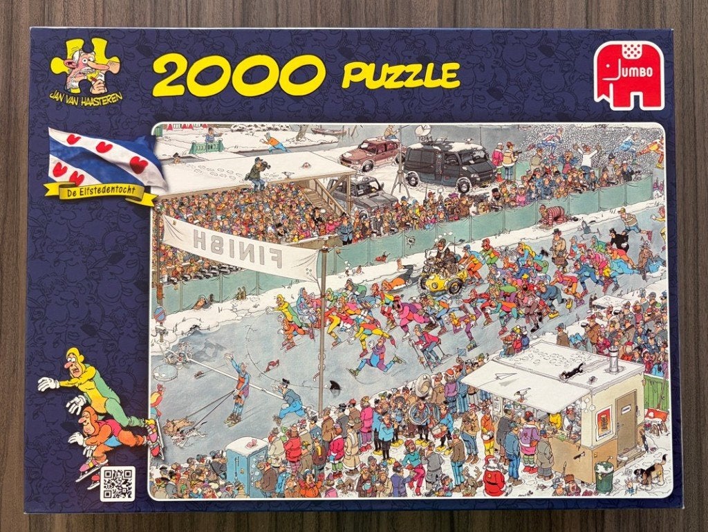 Jan van Haasteren - De Elfstedentocht - 2000 stukjes, Hobby en Vrije tijd, Denksport en Puzzels, Ophalen of Verzenden, Meer dan 1500 stukjes