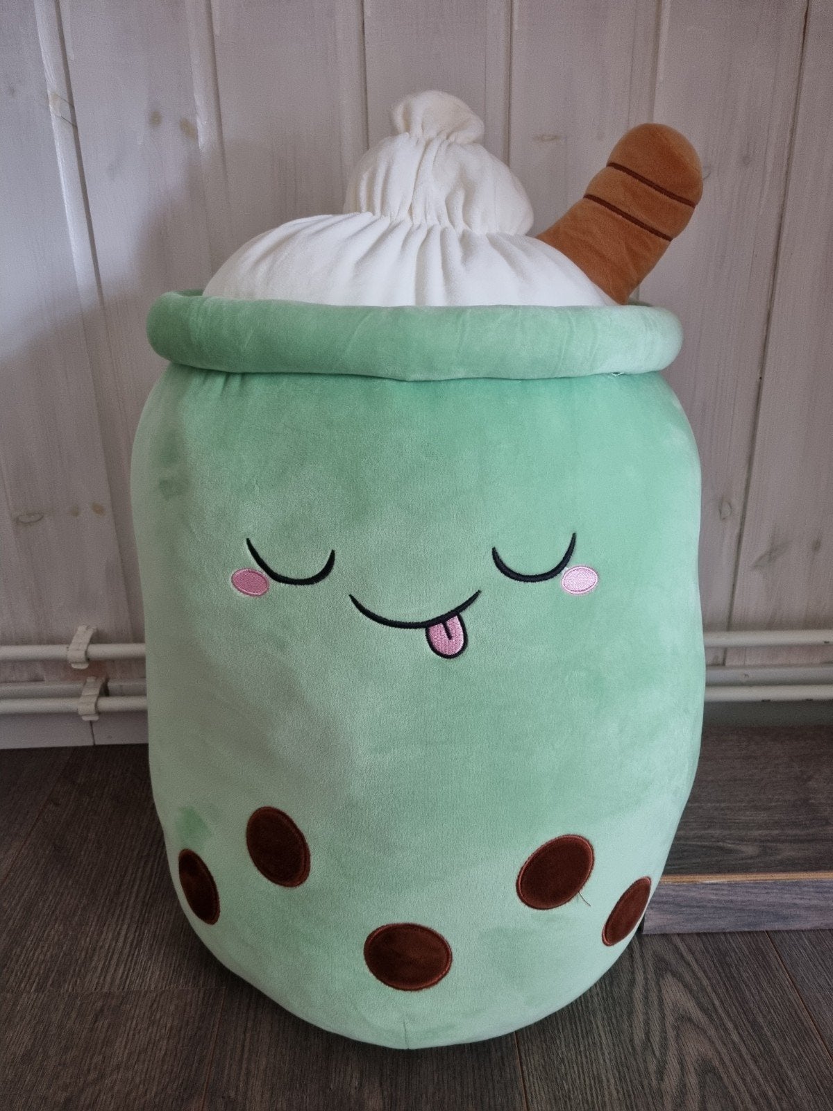 Bubble tea knuffel GROOT, Ophalen of Verzenden, Zo goed als nieuw, Overige typen