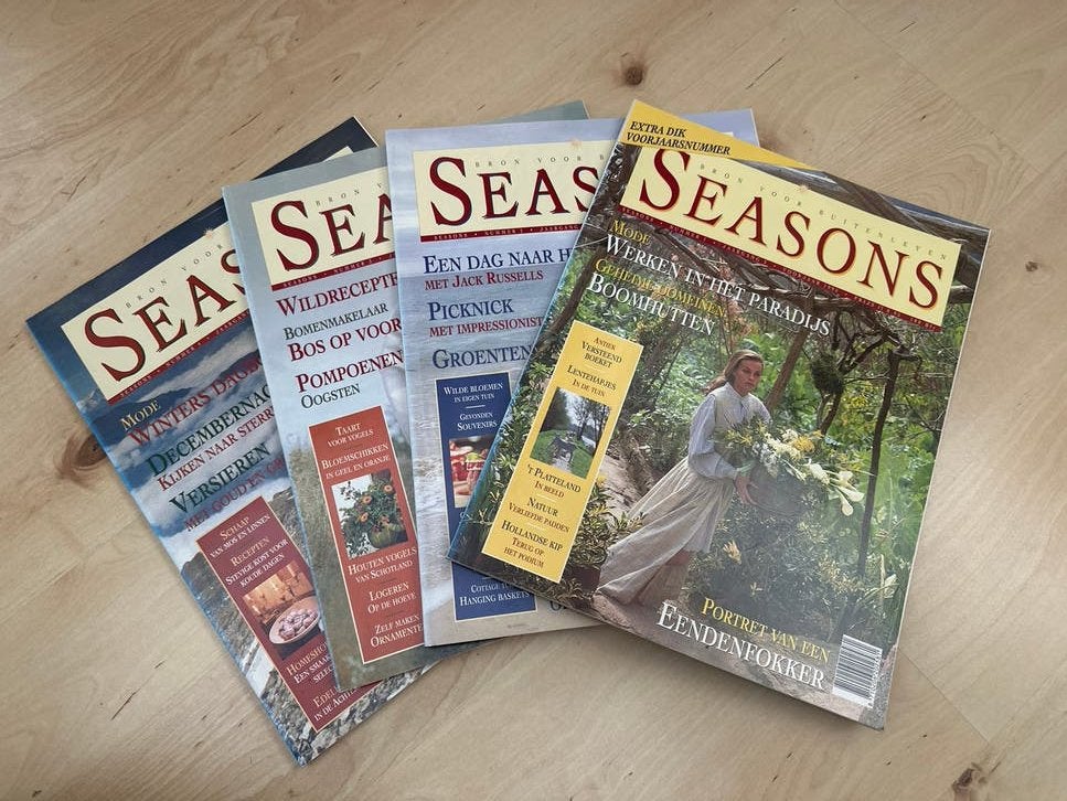 Seasons tijdschriften - 4 nummers, jaargang 1995, Boeken, Tijdschriften en Kranten, Ophalen of Verzenden, Gelezen, Overige typen