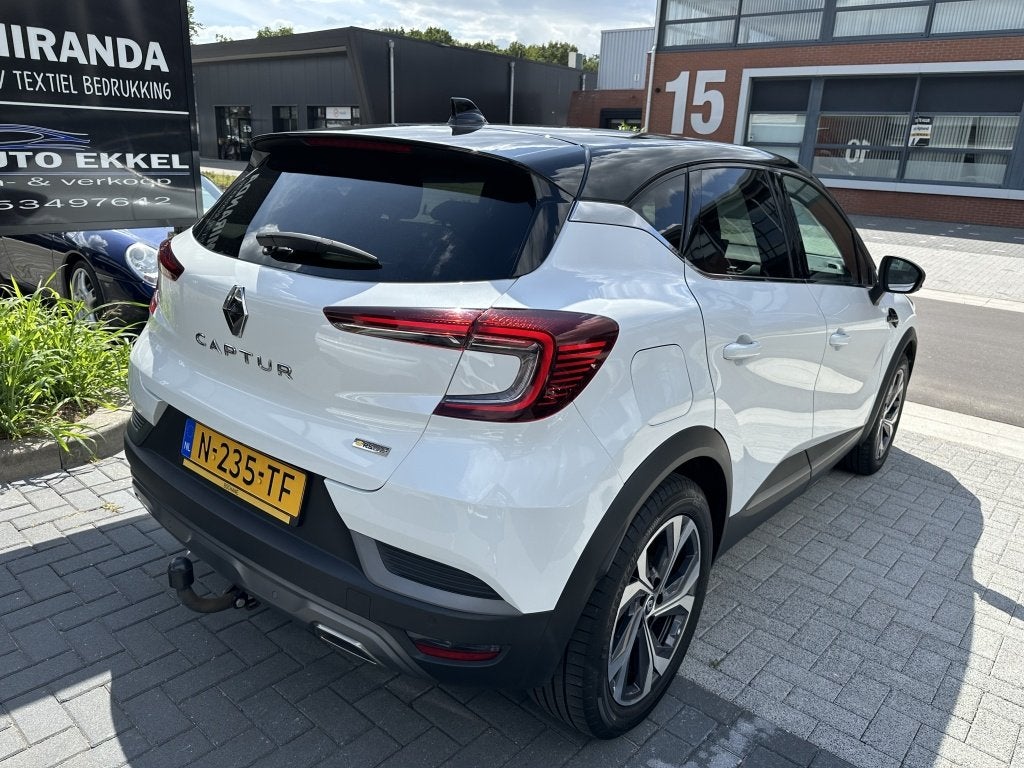 Renault Captur 1.0 TCe R.S. Line (bj 2022), Auto's, Gebruikt, Euro 6, Leder en Stof, Wit