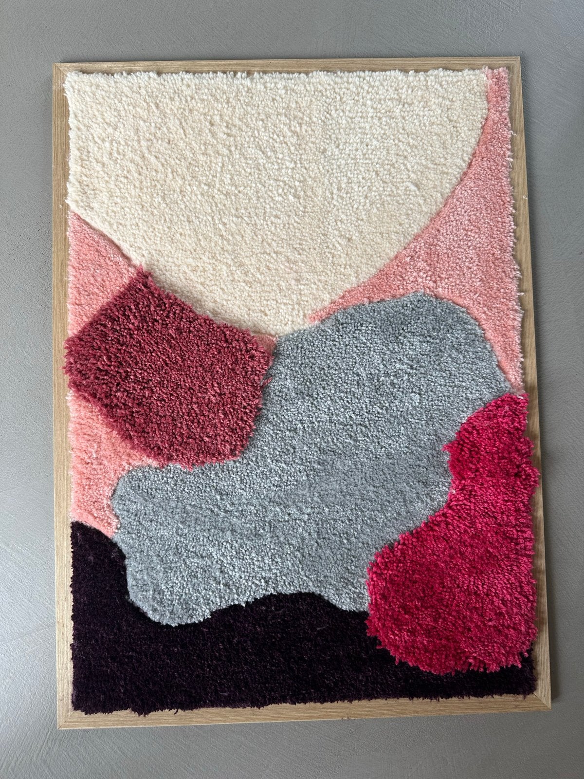 Ingelijst wandkleed 50x70 cm - Abstracte vormen, Ophalen, Meerkleurig, Nieuw, Ingelijst
