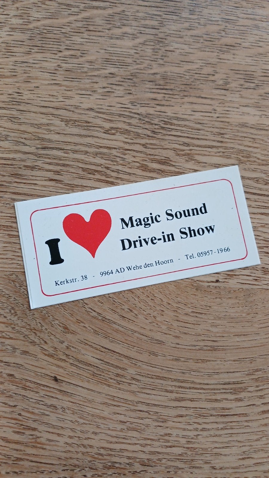 Sticker Drive-In Disco Show MAGIC SOUND, Wehe den Hoorn, Ophalen of Verzenden, Zo goed als nieuw