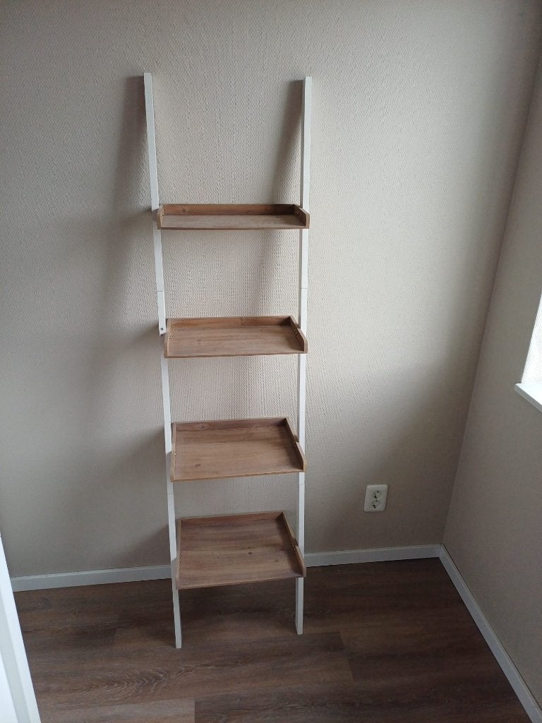 Moderne wandrek / ladderrek met 4 planken, Ophalen, Met plank(en), Minder dan 50 cm, Modern, Scandinavisch