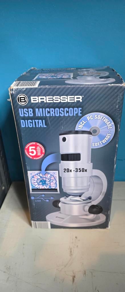 Bresser USB Digitale Microscoop 20x-350x met PC Software, Audio, Tv en Foto, Optische apparatuur | Microscopen, Ophalen of Verzenden