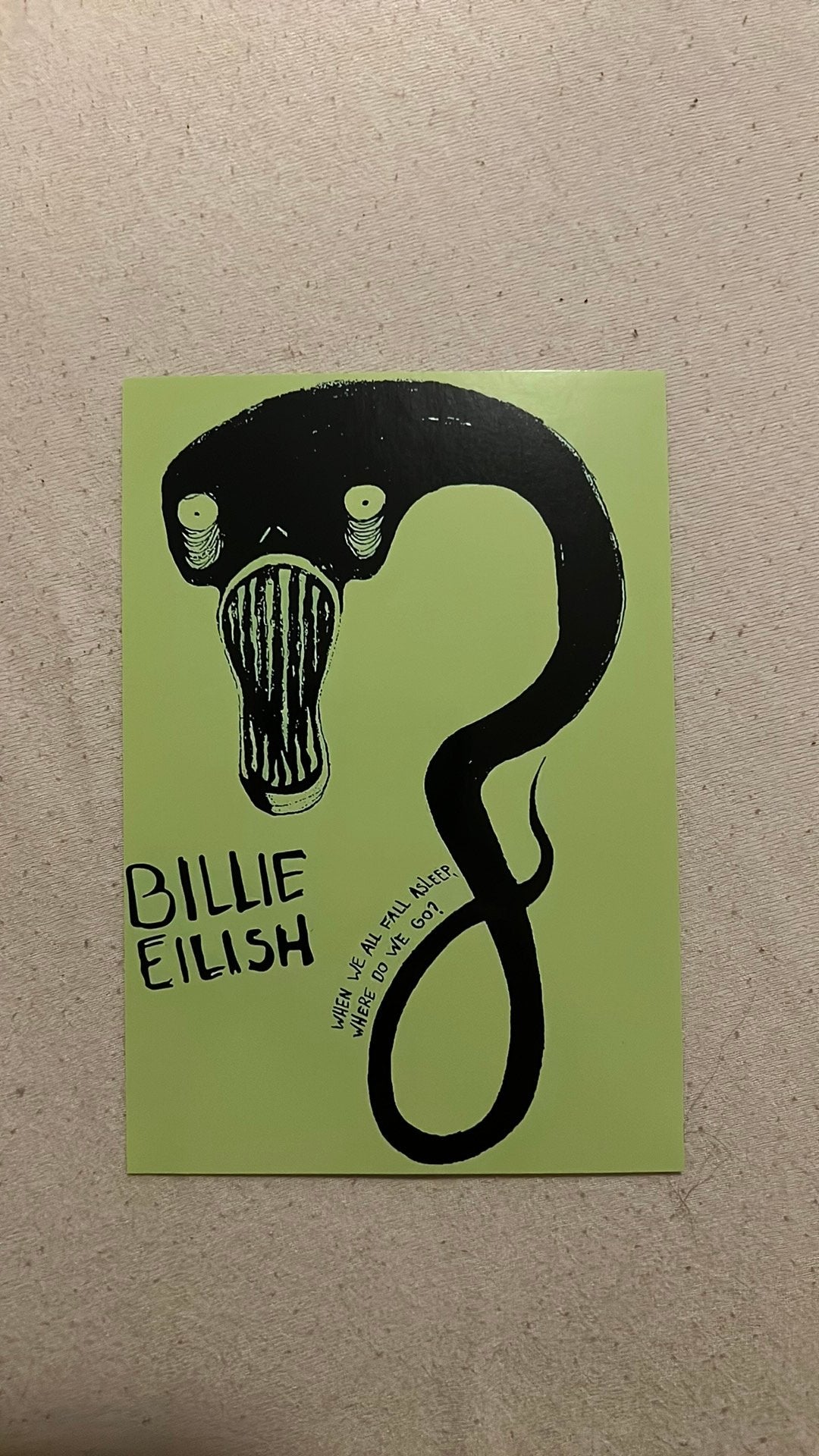 billie eilish when we all fall asleep where do we go kaart, Verzenden, Zo goed als nieuw
