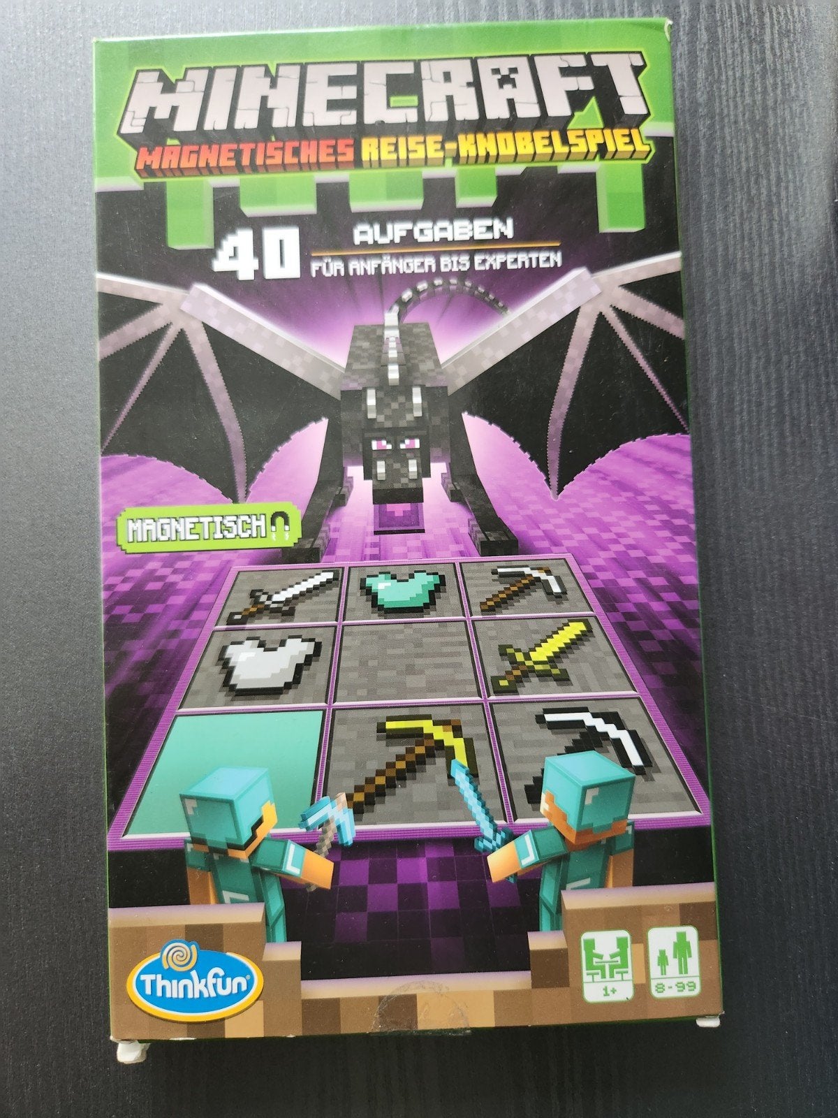 Minecraft Magnetisch Reis- en Puzzelspel - Thinkfun, Een of twee spelers, Thinkfun, Ophalen of Verzenden, Zo goed als nieuw
