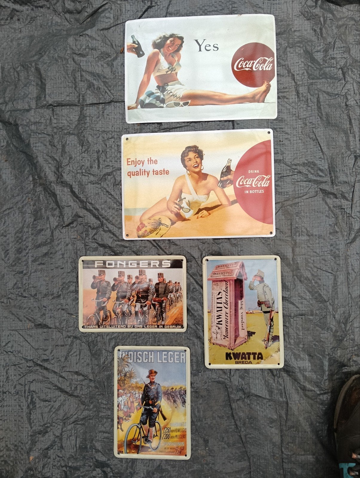 5 metalen reclame borden, Ophalen of Verzenden, Landmacht, Nederland