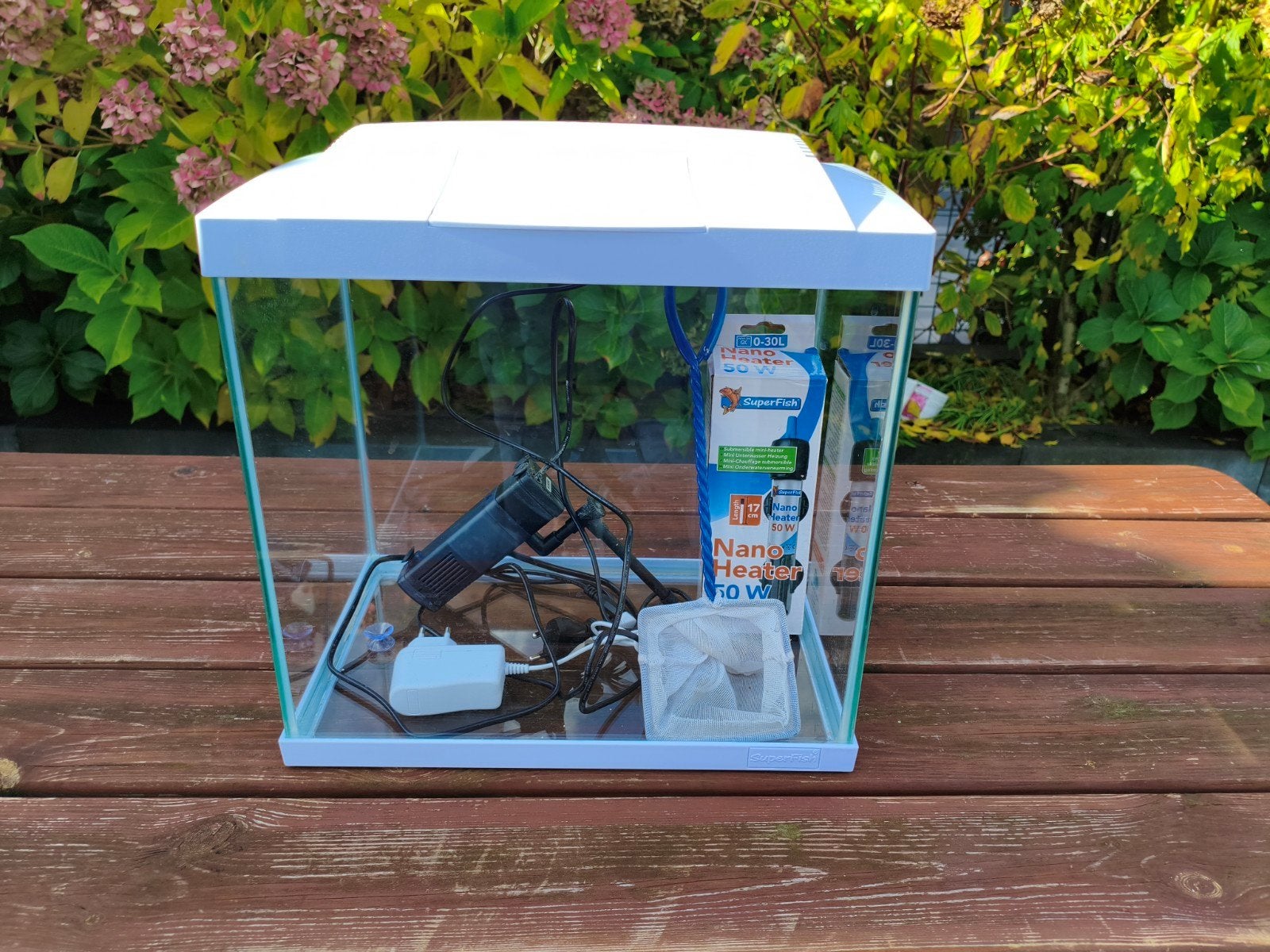Superfish 30 wit compleet!, Zo goed als nieuw, Leeg aquarium, Superfish, Ophalen