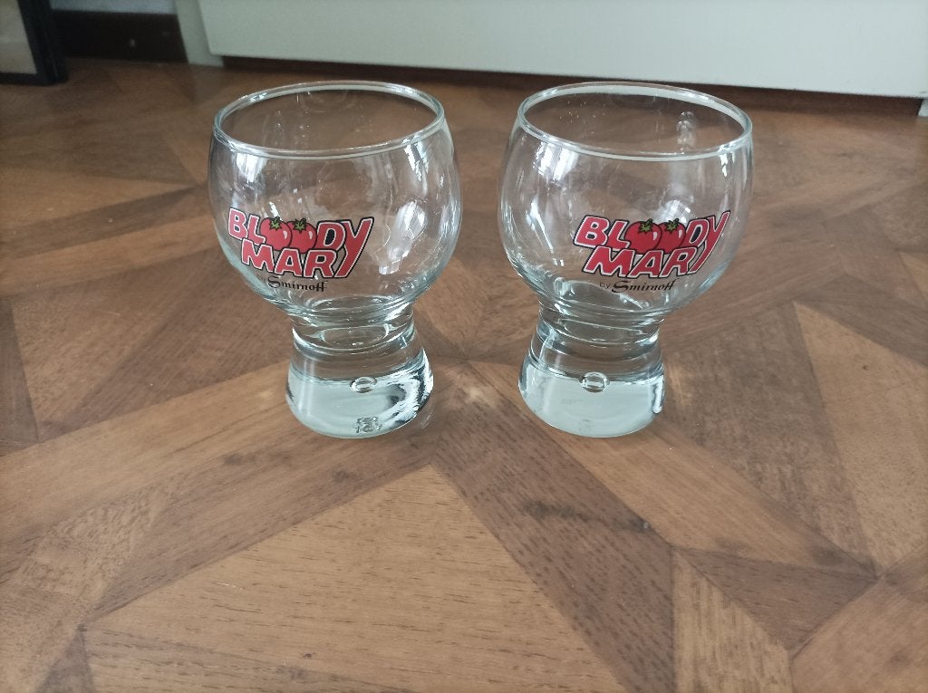 4 stuks Bloody Mary by Smirnoff glas glazen nieuw, Ophalen of Verzenden, Nieuw, Borrel- of Shotglas