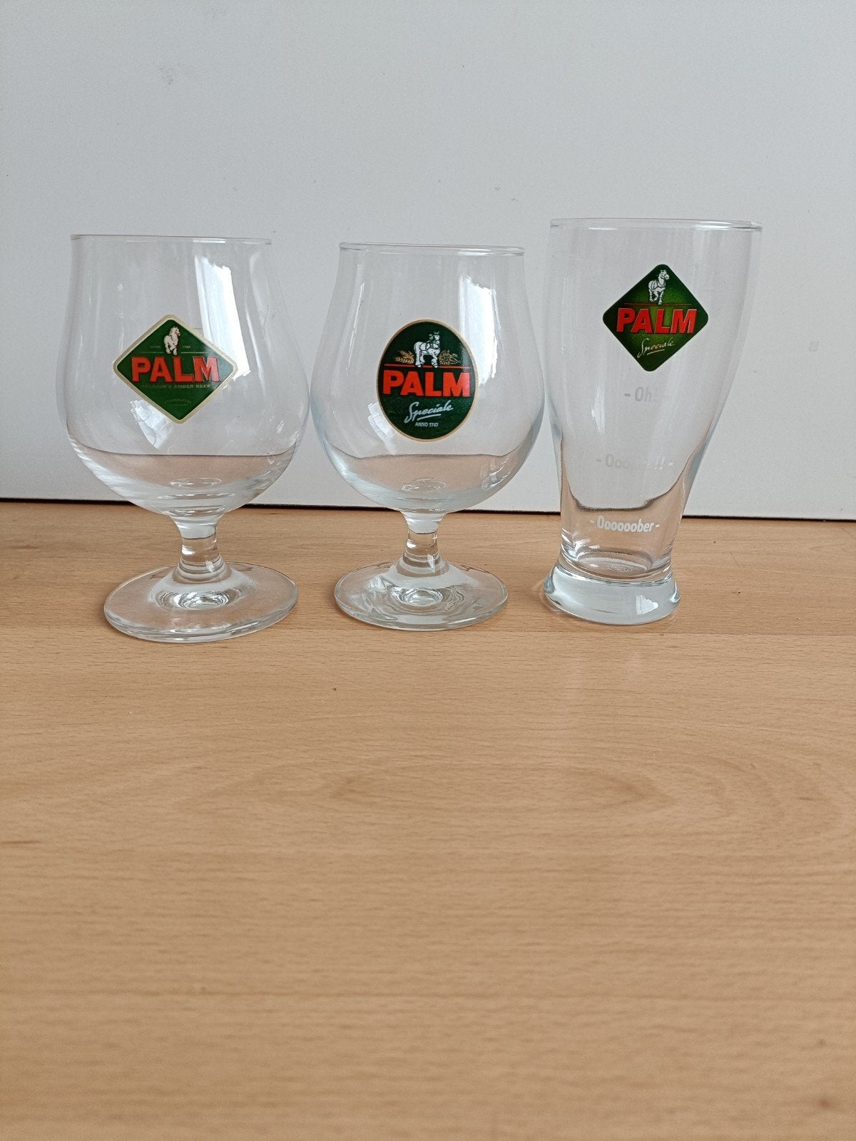 3 Palm glazen, Ophalen of Verzenden, Zo goed als nieuw, Glas of Glazen, Palm