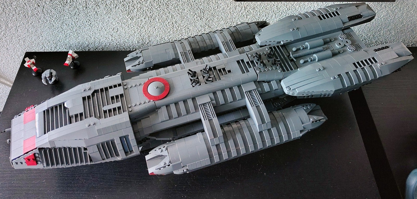 Bluebrixx Galactica - Lego compatible met 3 minischepen, Ophalen of Verzenden, Zo goed als nieuw
