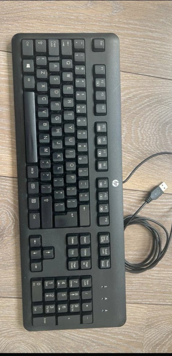 HP KU-1156 Bedraad Toetsenbord - QWERTY, Computers en Software, Gebruikt, Verzenden, Qwerty, Numeriek gedeelte