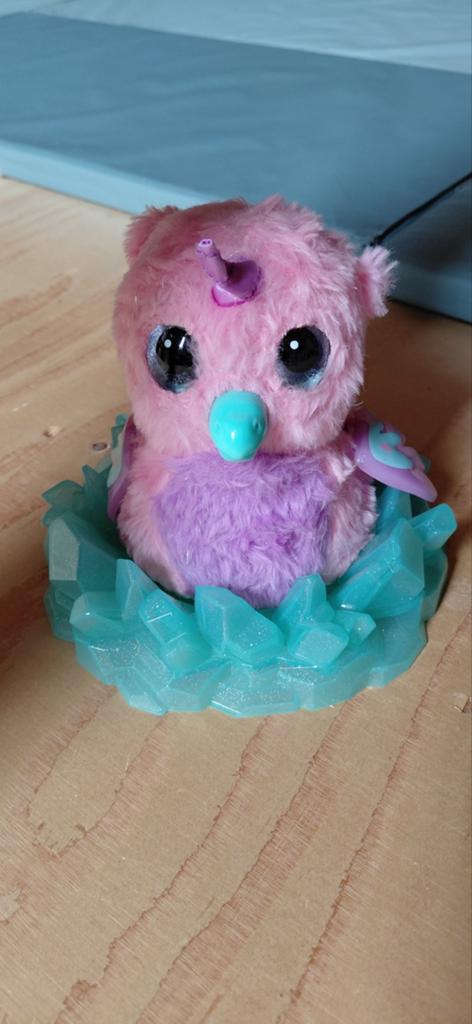 Hatchimals Interactief Knuffeldier Roze/Paars met Geluid, Overige merken, Overige karakters, Overige typen, Ophalen of Verzenden
