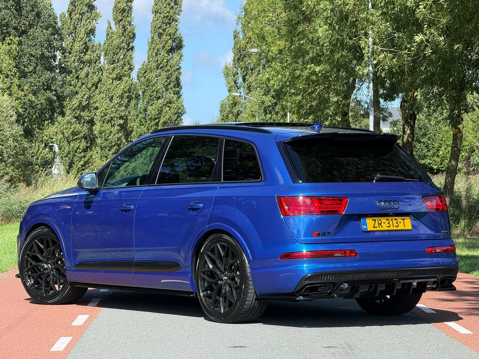 Audi Q7 3.0 TDI 272 PK 7 pers.Maxton Nw.kettingset Blauw SQ7, Auto's, Automaat, Zwart, 241 €/maand, Blauw