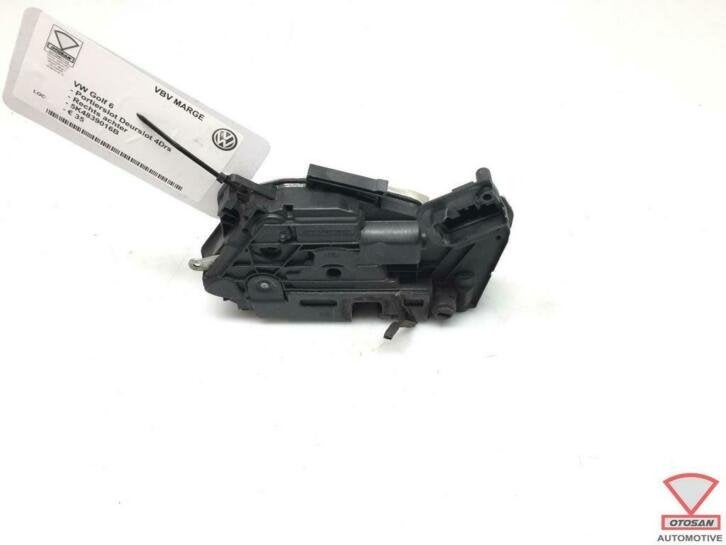 vw golf 6 slotmechaniek portierslot rechts achter 5k4839016b, Gebruikt, Volkswagen, Volkswagen AG, Achter