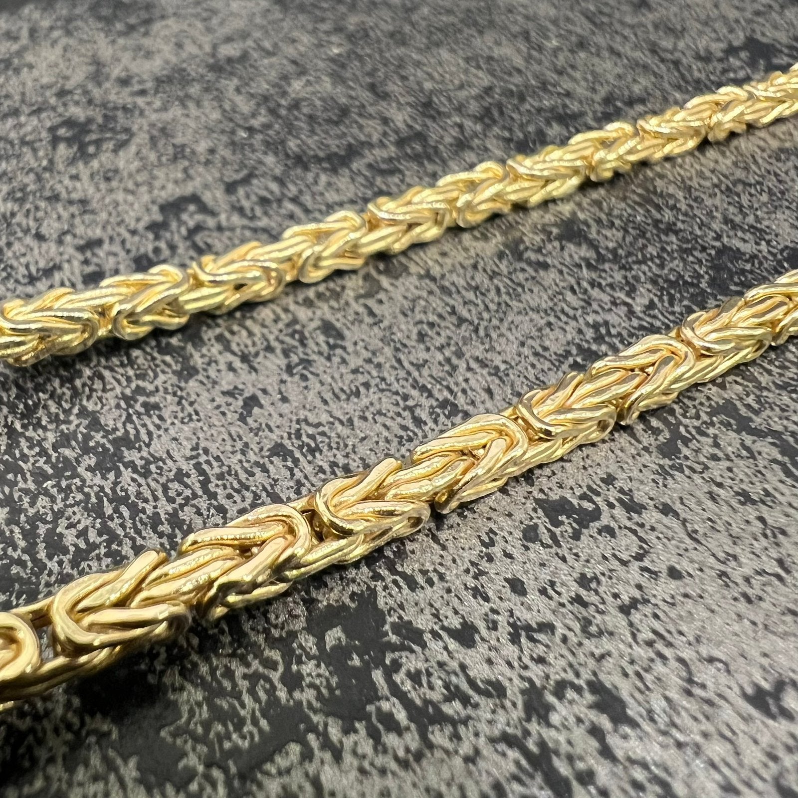 14k gouden koningsketting massief schakel Italy, Ophalen of Verzenden, Nieuw, Goud