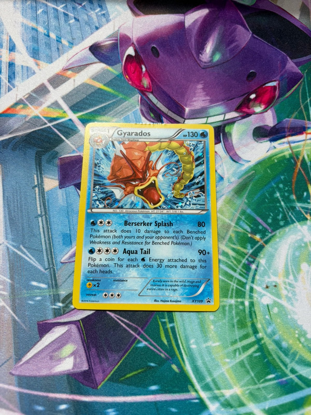 Misprint Shiny Red Gyarados XY109 Black Star Promo Holo Rare, Hobby en Vrije tijd, Verzamelkaartspellen | Pokémon, Ophalen of Verzenden
