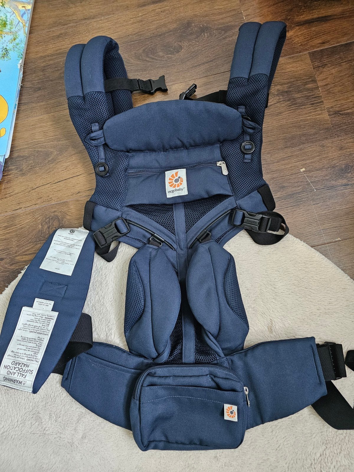Ergobaby Omni 360 Cool Air Draagzak/breeze - Midnight Blue, Overige merken, Ergobaby, Ophalen of Verzenden, Zo goed als nieuw