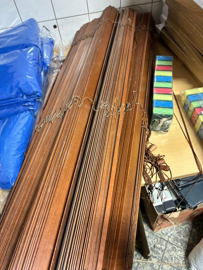 4x Houten/Bamboe Jaloezieën - 90x155 cm, Huis en Inrichting, Stoffering | Gordijnen en Lamellen, Ophalen, Gebruikt, Bruin, 50 tot 100 cm