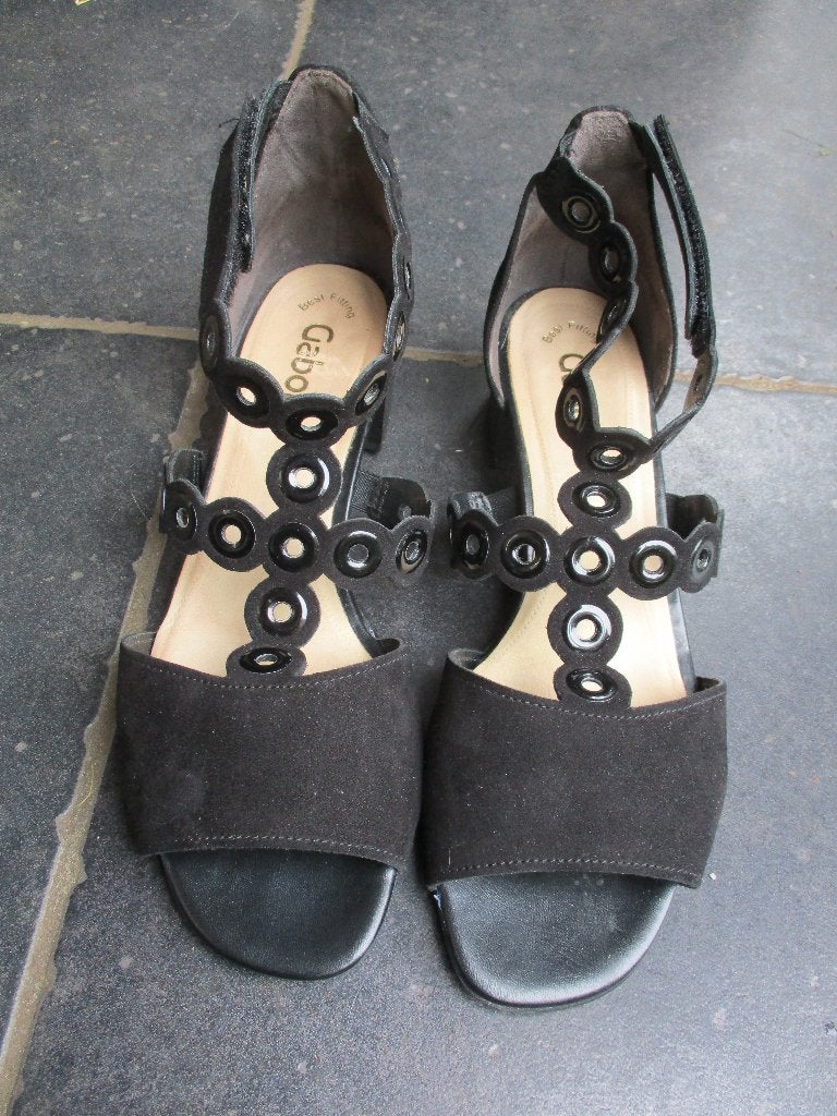 Gabor maat 7, Verzenden, Zwart, Gabor, Sandalen of Muiltjes