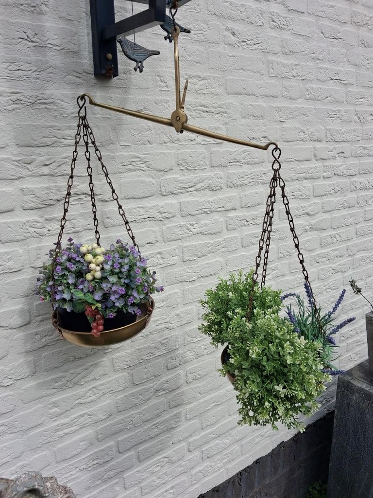 Koperen dubbele Plantenhanger, Antiek en Kunst, Ophalen of Verzenden, Koper