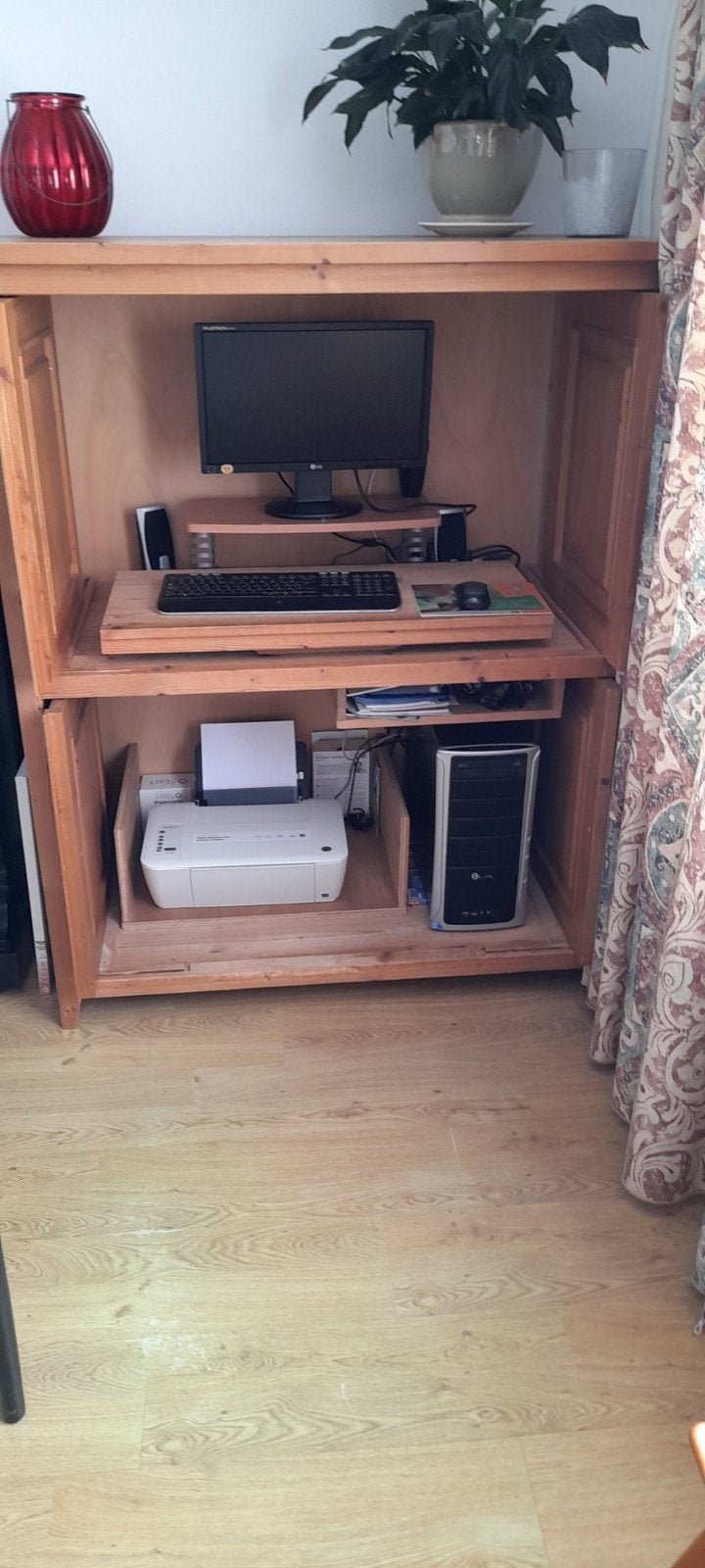 computerkast hout, Ophalen, 40 tot 80 cm, 70 tot 120 cm, 120 tot 170 cm