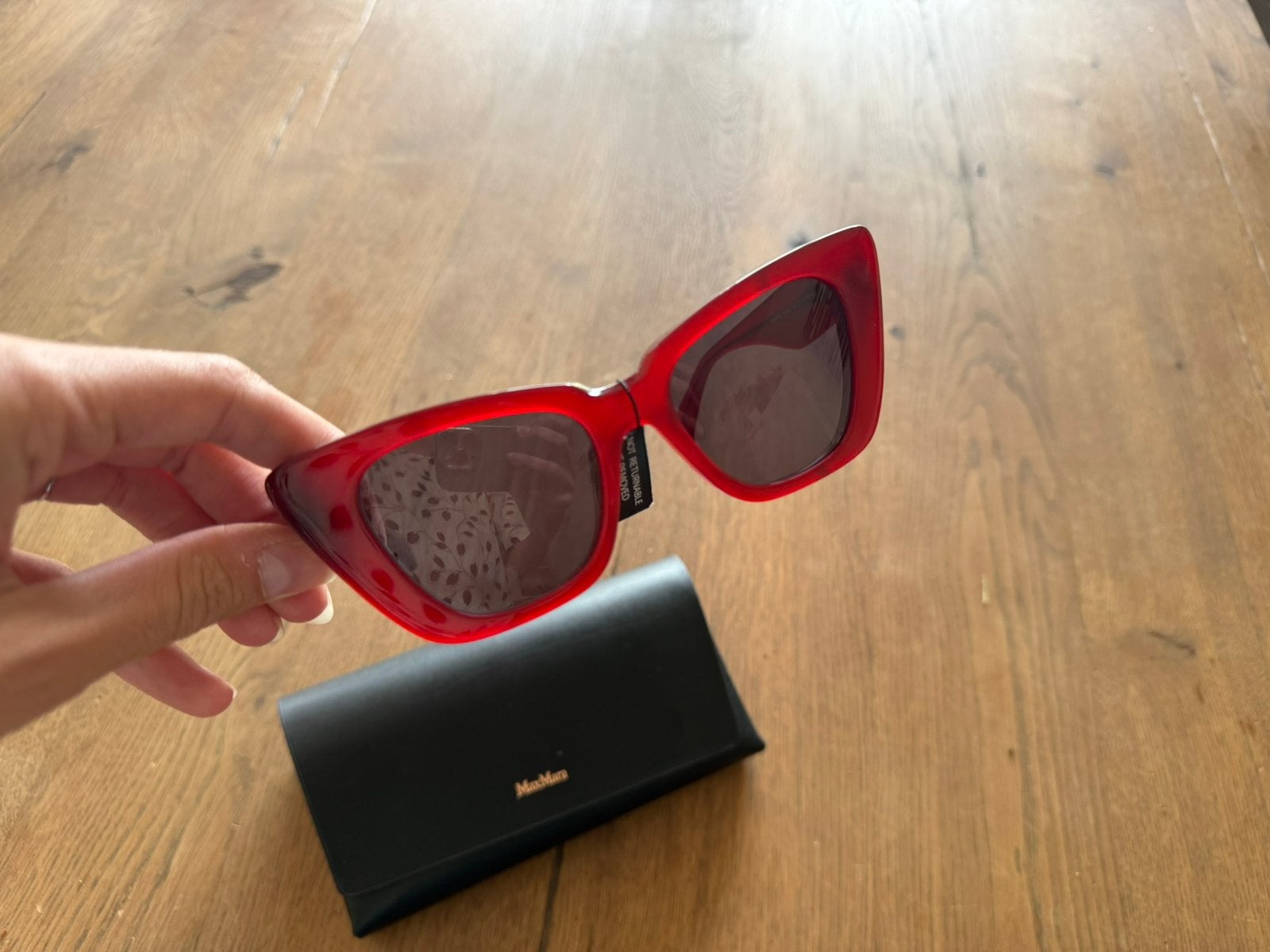 Maxmara zonnebril MM0099 66A Glimpse5, Ophalen of Verzenden, Zo goed als nieuw, Rood, Overige merken