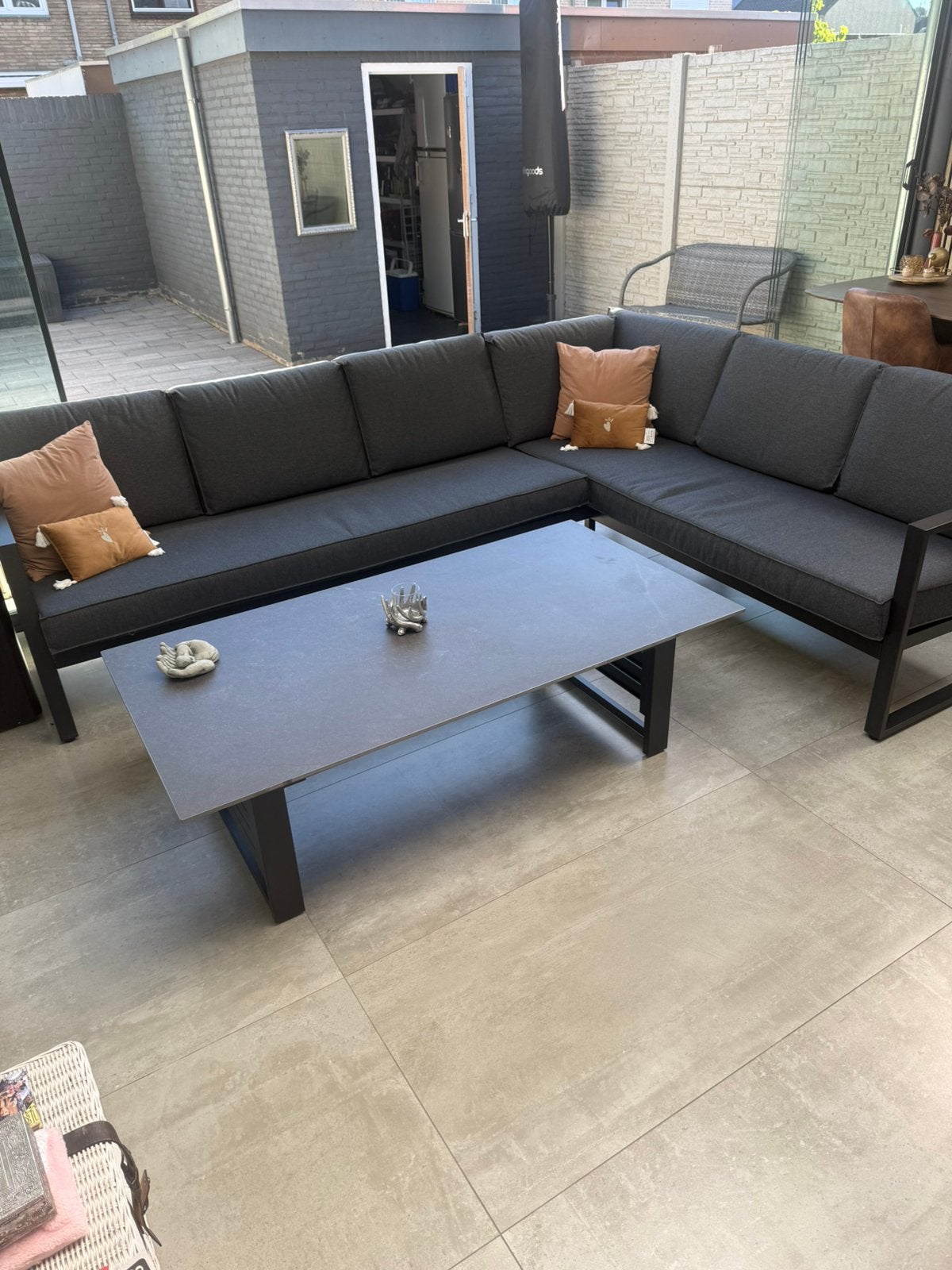 Tk nieuwe loungset met tafel, Tuin en Terras, Ophalen of Verzenden, Zo goed als nieuw