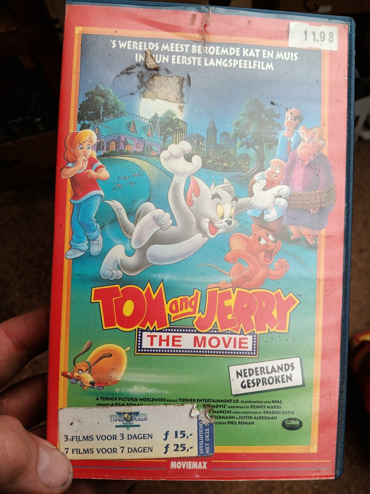 Tom and Jerry vhs videoband ex rental videotheek, Cd's en Dvd's, VHS | Kinderen en Jeugd, Alle leeftijden, Ophalen of Verzenden